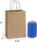 Gift Bags 100Pcs 5.25x3x8 Small Kraft Paper Gift Bags with Handles Bulk, Brown Paper Sacks for Small Business, Retail, Merchandise, Wedding Birthday Party Favor